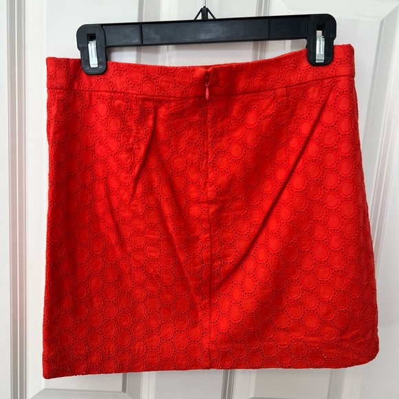 Gap Red Eyelet Mini Skirt- Size 0 - Picture 2 of 4